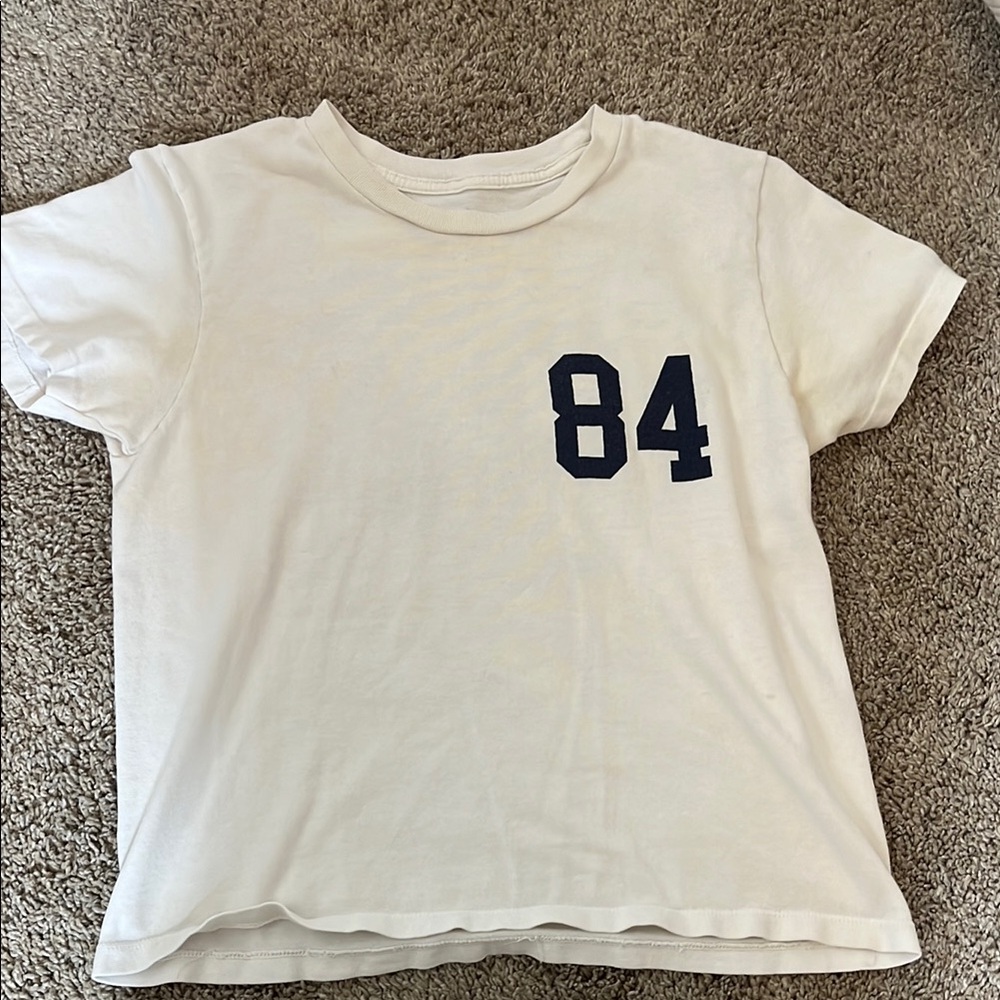 brandy melville White T-Shirt with '84' Print
